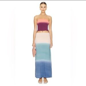 Indah Azure Ombre Maxi Skirt